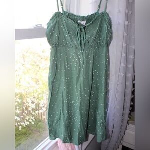 O’Neill Green Polka Dotted Sundress